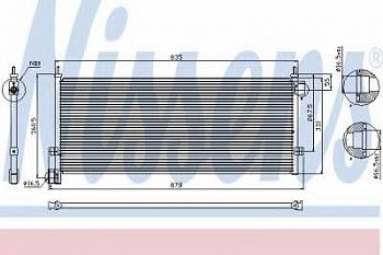 Радиатор кондиционера! 835x331x16\VOLVO FH16 дв.D16 (02->)