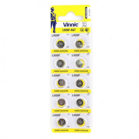 Батарейка щелочная VINNIC L926 (AG7) (цена за 1 батарейку) бл/10