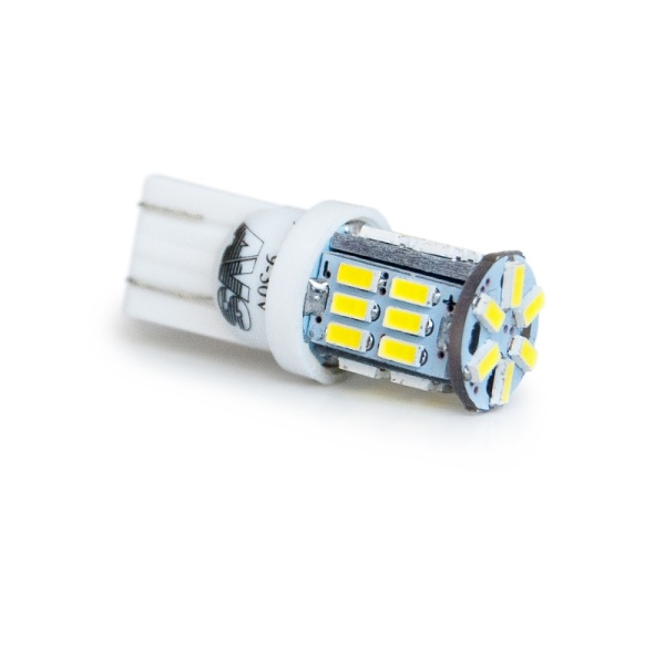 Светодиод Т10  T100 (W2.1x9.5D) 30SMD 3014 9-30V W5