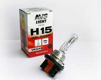 Лампа 12V галоген AVS H15 15/55W