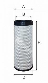 Фильтр воздушный SC вставка     (d=130  D=170  H=502)