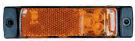 фонарь габаритный !желтый прямоугольный светодиодный 130x32 с кабелем L=150см