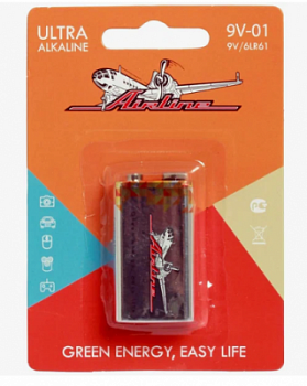 батарейка AIRLINE алкалиновая "Крона" 6LR61 9V,