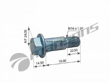 Болт M16x55x1,5  суппорта SAF