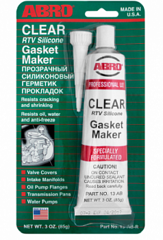 Герметик ABRO 85g силиконовый прозрачный