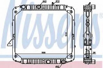 Радиатор системы охлаждения MB Niss =1202181\A6745002803