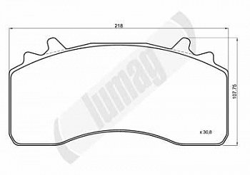 колодки дисковые! с р/к 217.5x107.6x30.8 \MAX22 MAN TGX/TGS 12>