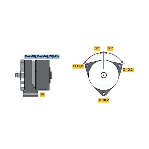 Генератор 28V 55A Omn MAN F90/G90,MB NG/T2,DAF