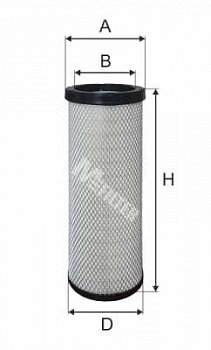 Фильтр воздушный (америка)  Ford вставка     (d=110  D=150  H=472)