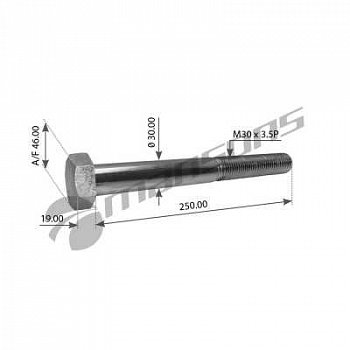 Болт M30x248x3.5 рессоры