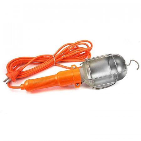 Светильник-переноска LUX ПР-60-10 оранжевый 10 метров 60W E27, металл. кожух (б/лампы)