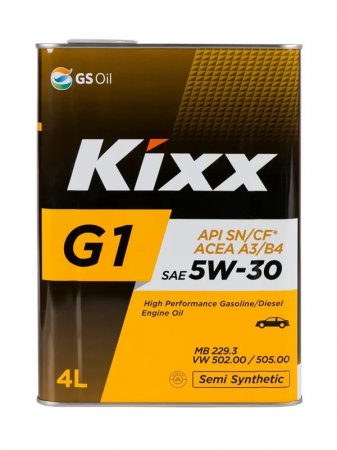 Масло мот. 5W30 Kixx G1 SN  4л мет. синт