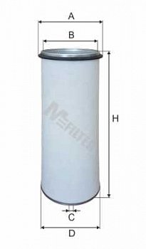 Фильтр воздушный MAN вставка     (d=133  D=161  H=471)     / Bus Lion's (Star, Coach)