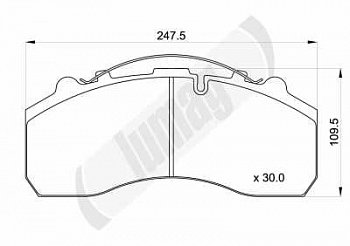 Колодки дисковые 29061 MB/DAF/MAN/SC/IVE (247x110x29) Knorr