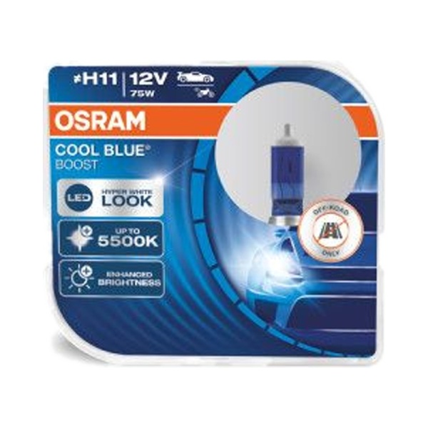 Лампа галоген 12V H11 55W OSRAM cool blue 5000K (к-т 2шт.)