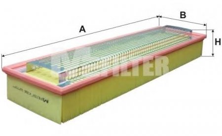 Фильтр воздушный МВ ОМ354 597.5*170.5*81*69.5