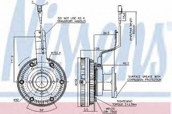 Гидромуфта без крыльчатки MAN F 2000 D2866/76 TGA