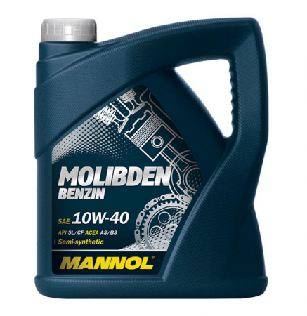 Масло мот.10W40 MANNOL Molibden benzin 4л