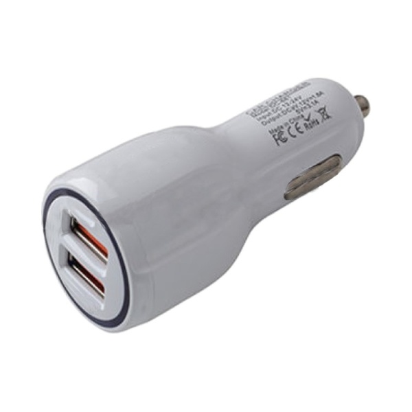 Зарядное устройство автомобильное USB AVS 2 порта UC-123 Quick Charge (3,1А)