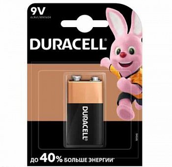 Батарейка щелочная DURACELL 6LF2 (6LR61) 9B бл/1