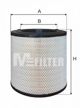 Фильтр воздушный (америка)  CAT вставка     (d=133  D=186  H=331)