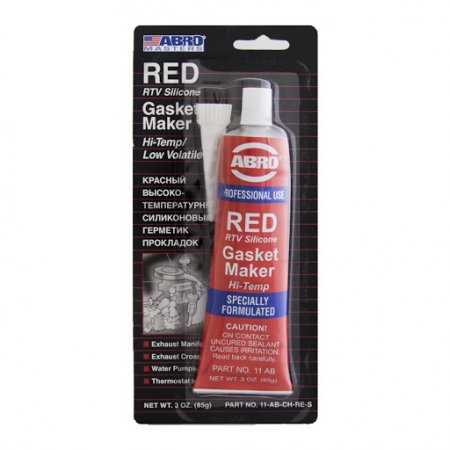 Герметик ABRO 85g силиконовый красный