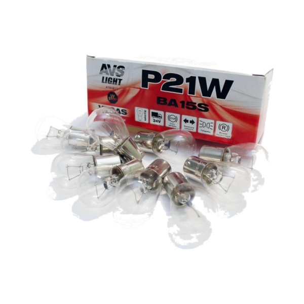 Светодиод P21W 24V BA15S AVS Vegas BOX