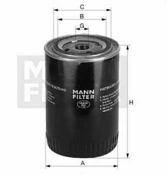 Фильтр масляный  MAN Truck RVI/VOLVO/CAT/IVECO увелич