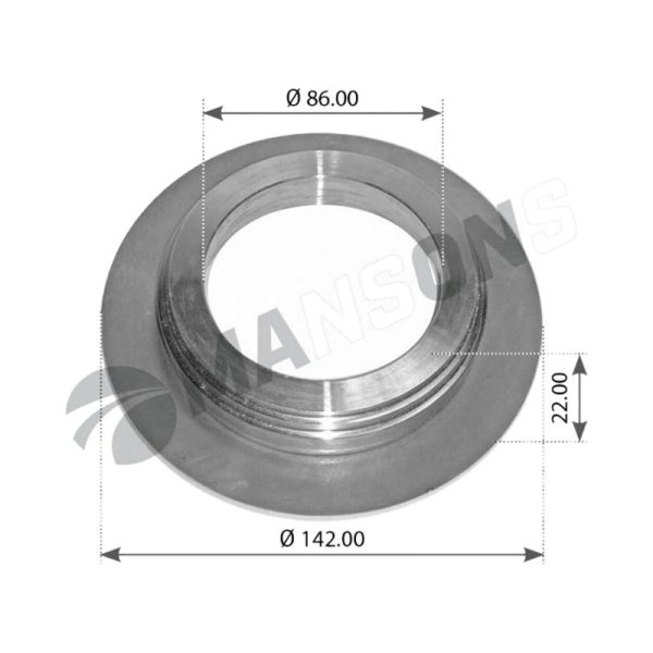 кольцо ступицы !шайба упорная 80x104/110/142x22 \BPW H/R 6.5-9t