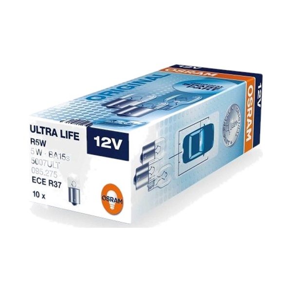Лампа 12V R10W BA15S цокольная