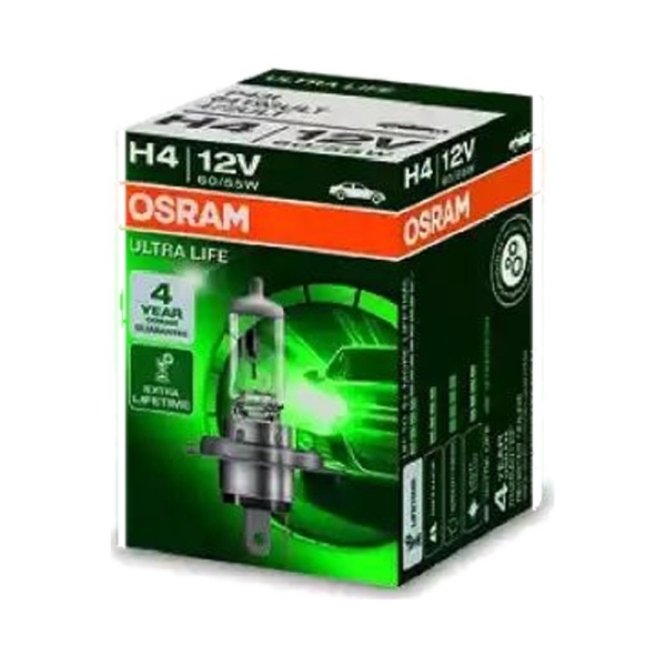 Лампа галоген 12V H4 60/55W OSRAM Ultra Life (увеличенный срок службы)