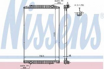 Радиатор 748х1124х42мм IVECO STRALIS
