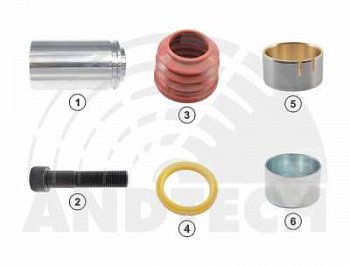 РМК скобы дискового тормоза (направляющие втулки и уплотнения) SN7 серия