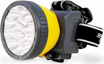 Фонарь ЯРКИЙ ЛУЧ Налобный фонарь LH-15A, желтый 5/15 LED