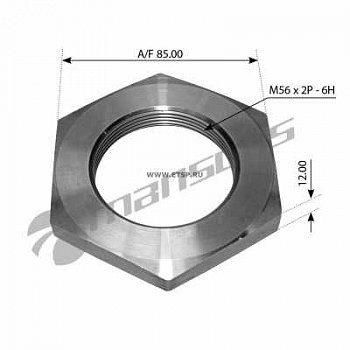 Гайка M56x2 H=16 SW85 ступицы без штифта