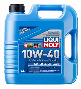 Масло мот.10W40 LIQUI MOLY Leichtlauf  4L