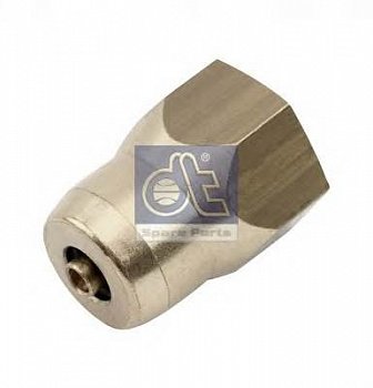 Соединитель (бронза) гайковый наконечник / M14 - 06 мм