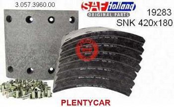 Накладки тормозные 19283 1-рем (420x178)  93251 SAF