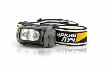 Фонарь ЯРКИЙ ЛУЧ LH-080 налобный, светодиод CREE 3W 80лм + 3 красных LED, 3 режима, на 3xAAA