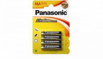 Батарейка щелочная PANASONIC LR03 (AAA) Alkaline 1.5В (цена за 1 батарейку) бл/4