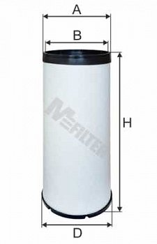 Фильтр воздушный John Deere вставка     (d=178  D=198  H=573)