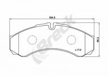 Колодки дисковые 29121 IVE / RVI (165x66x20) Brembo