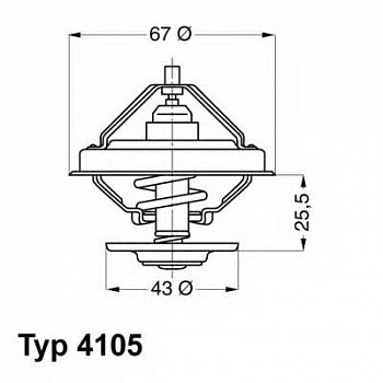 термостат !75°C c кольцом \Iveco 190/220/240/330.30/36 8210.22/42. DAF