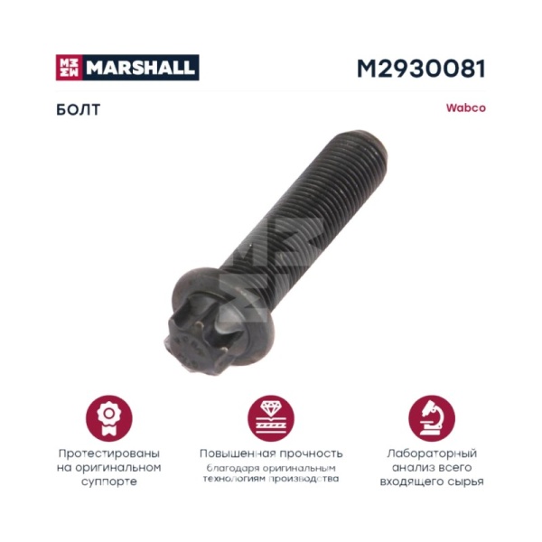 БОЛТ M10x40x1.0 WABCO 17.5 ,19.5 / 22.5 SINGLE PI