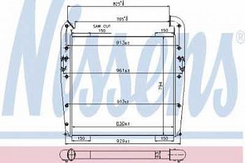 Радиатор интеркулера SC124 R