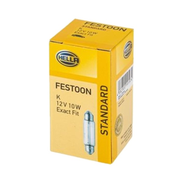 Лампа 12V C10W пальчиковая SV8.5-8 L=40mm
