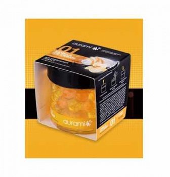 Ароматизатор "AURAMI" на панель приборов Банка Жемчужины "Ванильное мороженое" 100г