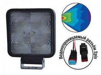 Светодиодная фара "OFF-Road" AVS FL-1210 (15W) серия "Basic"