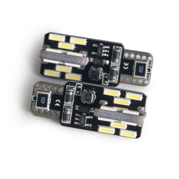 Светодиод Т10 12V C025 (W2.1x9.5D) CANBUS 24SMD 4014 12-24V