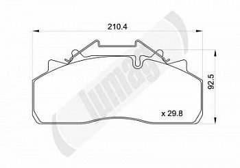 Колодки дисковые 29159 SAF (211x93x30) Wabco
